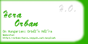 hera orban business card